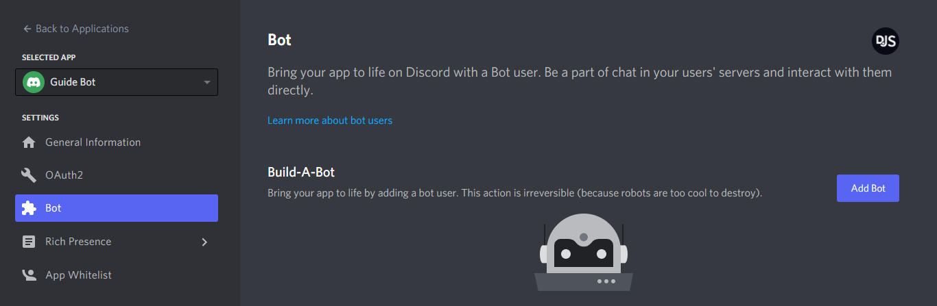 HOW TO MAKE A DISCORD APPLICATION BOT